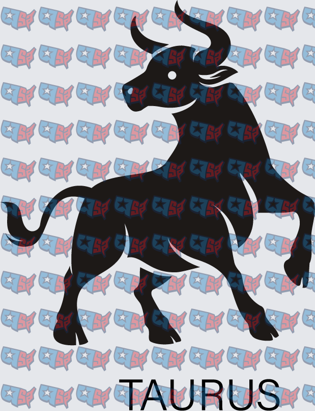 Taurus Zodiac Bold Black Bull Astrology Sign (DTF)