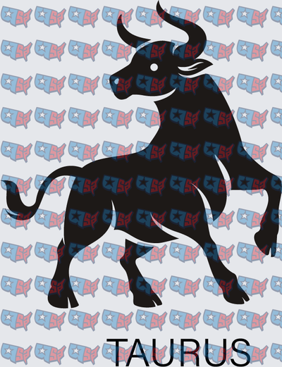 Taurus Zodiac Bold Black Bull Astrology Sign (DTF)