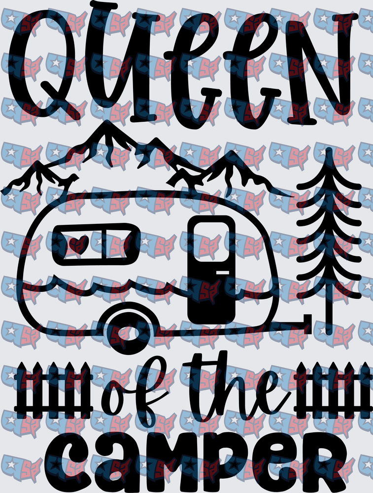 Queen of the Camper Buffalo Plaid Mountains (DTF)