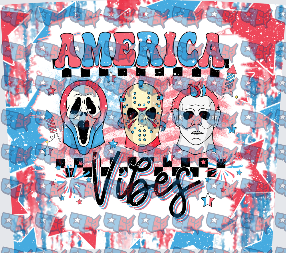 America Vibes Horror Mask Trio Patriotic (DTF)