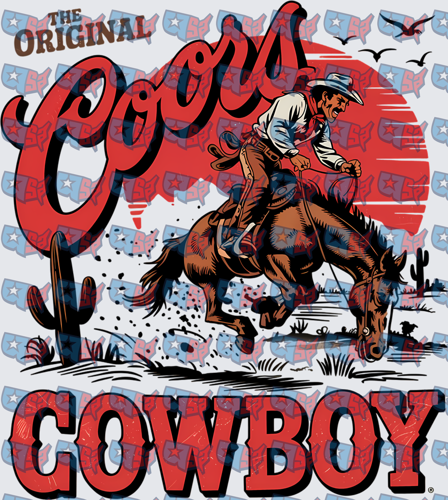 The Original Coors Cowboy Bronc Rider Desert Sunset (DTF)