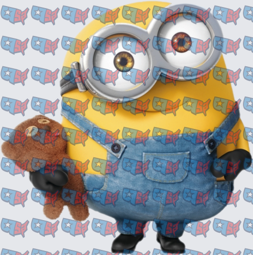 Yellow Minion Bob Holding Teddy Bear (DTF)