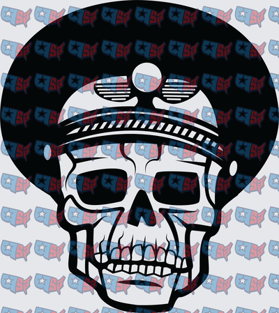 Skull With Afro And Shutter Shades (DTF)
