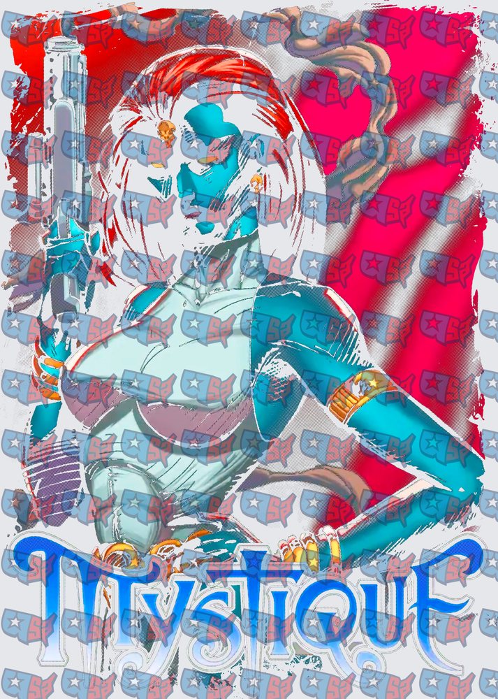 Mystique Blue Shapeshifter Comic Art (DTF)