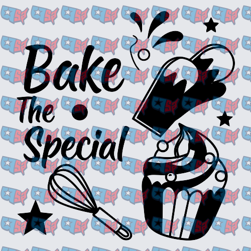 Bake The Special Cupcake Whisk Kitchen Design (DTF)
