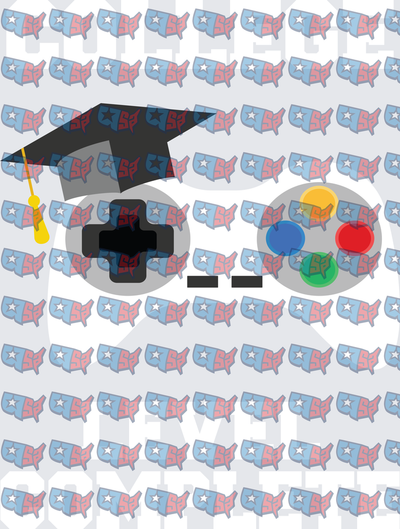 Graduation Cap Retro Game Controller (DTF)