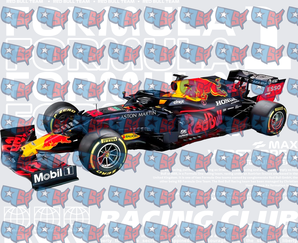 Red Bull Racing Formula 1 Car Side Profile (DTF)
