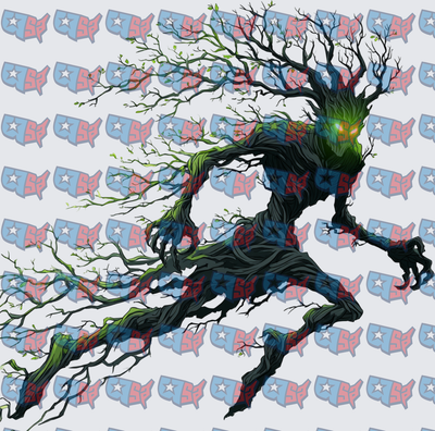 Ancient Tree Spirit Running With Branches (DTF)