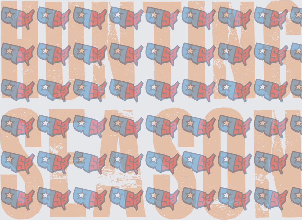 Hunting Season USA Map Patriotic Grunge Typography (DTF)