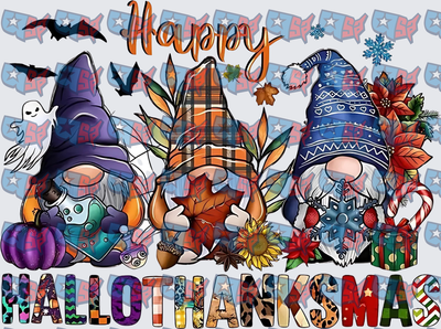 Happy Hallothanksmas Three Season Gnomes (DTF)