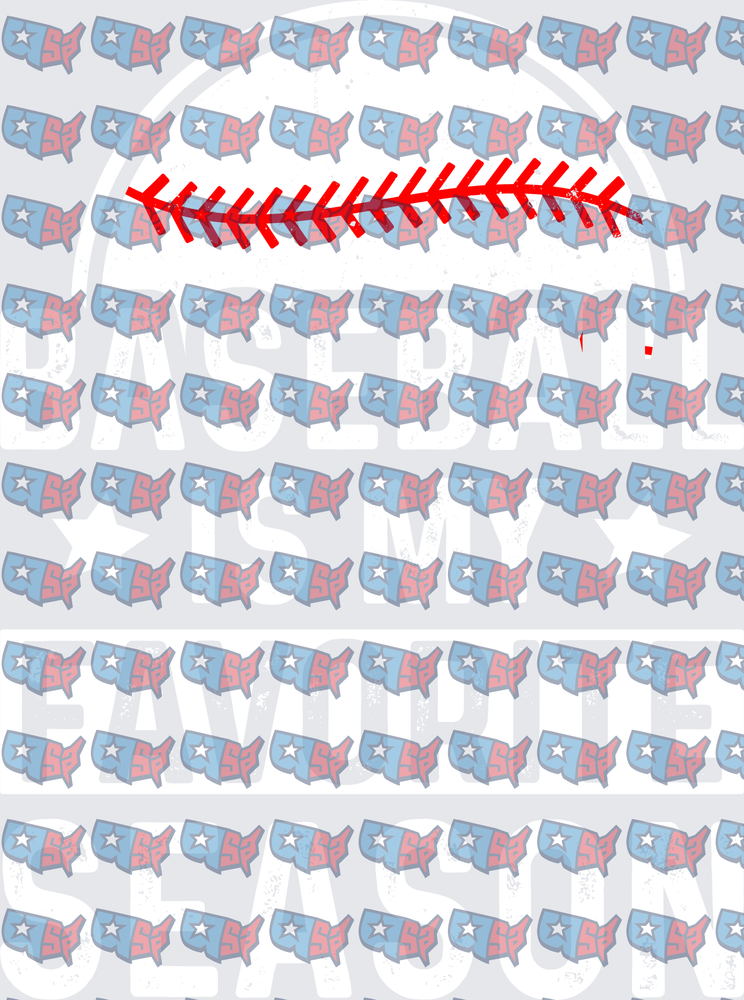 Baseball Is My Favorite Season Red Laces (DTF)