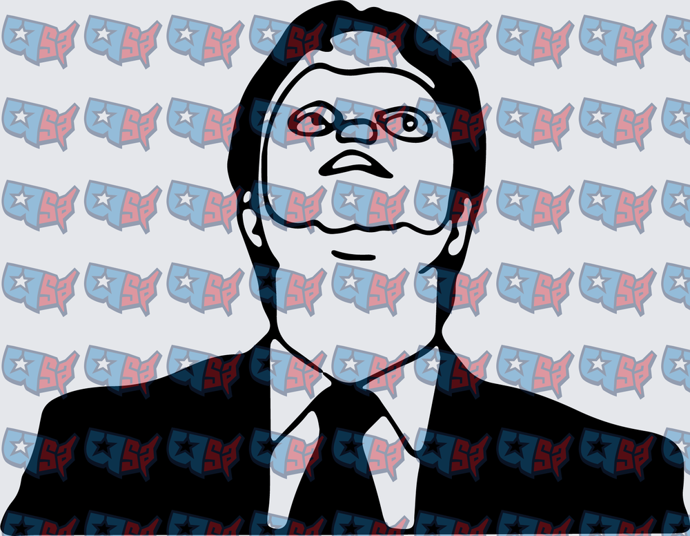 Minimalist Office Manager With Glasses Bold Portrait (DTF)