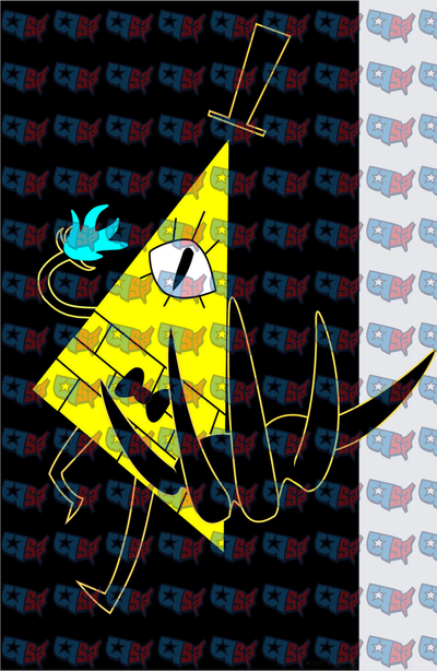 Yellow Triangle Demon Top Hat One Eye (DTF)