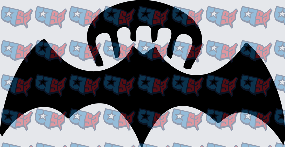 Dark Winged Hero Bat Symbol Logo (DTF)