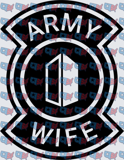 Army Wife Military Patch Badge Design (DTF)