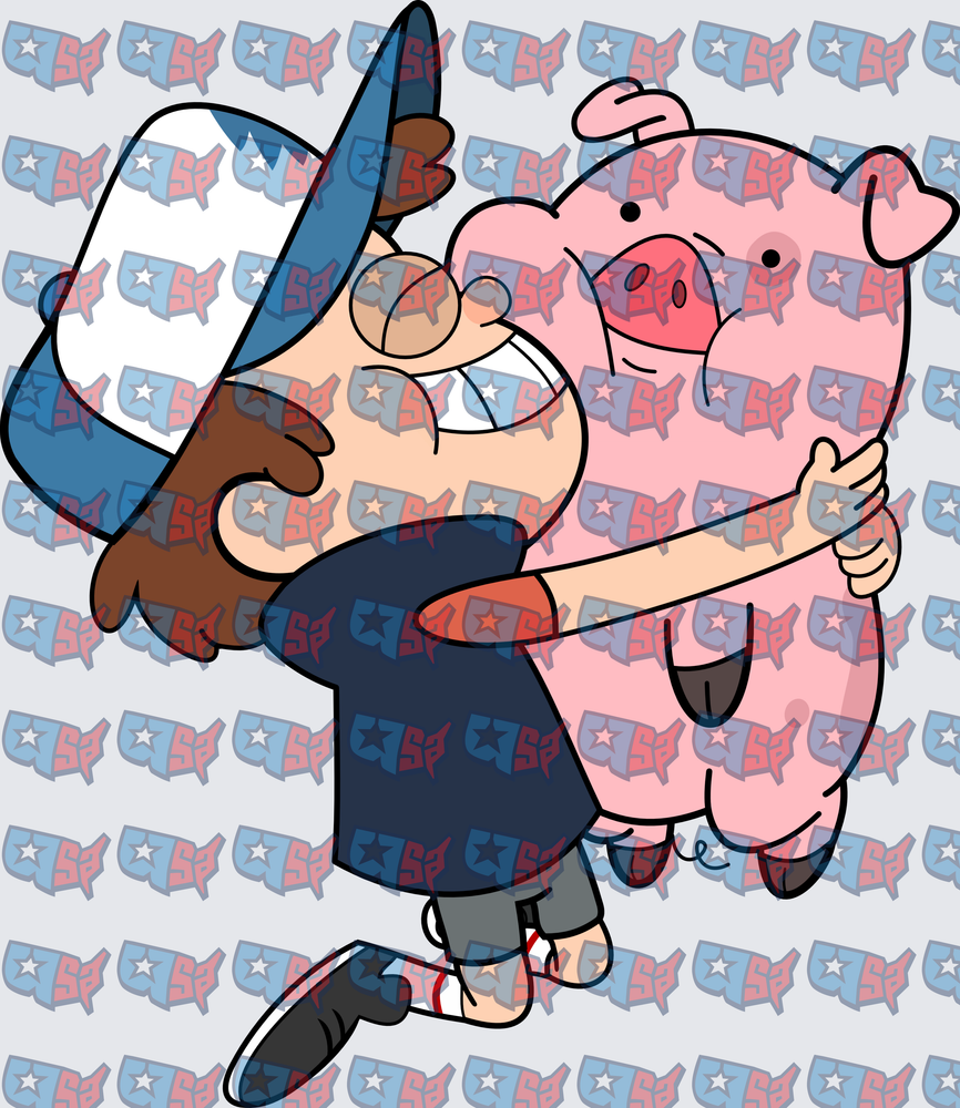 Dipper Pines Hugging Waddles the Pig (DTF)
