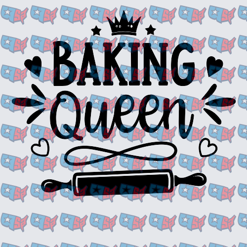 Baking Queen Crown Rolling Pin Design (DTF)