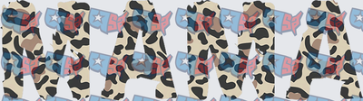 Cow Print Patriotic MAMA Lettered Design (DTF)