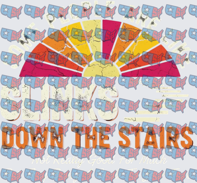 Slinky Down The Stairs Retro Sunburst Distressed (DTF)