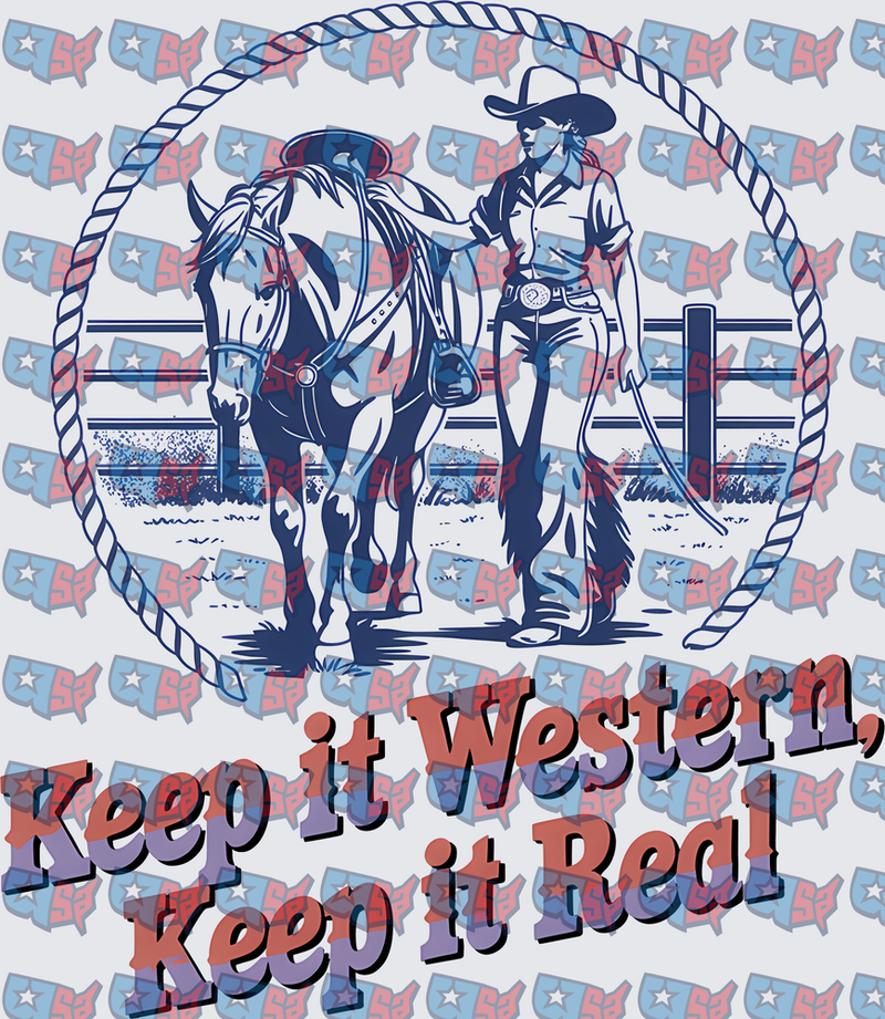 Keep It Western Keep It Real Cowgirl Horse Rope (DTF)