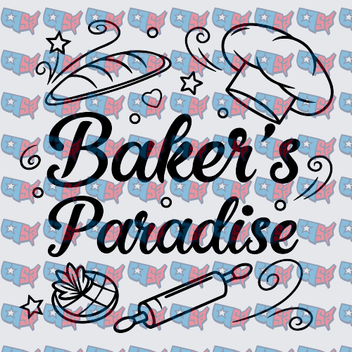 Baker's Paradise Script with Baking Icons (DTF)