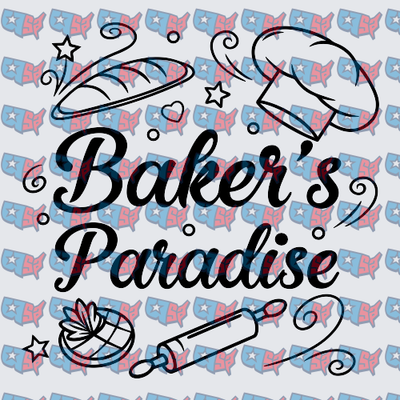 Baker's Paradise Script with Baking Icons (DTF)
