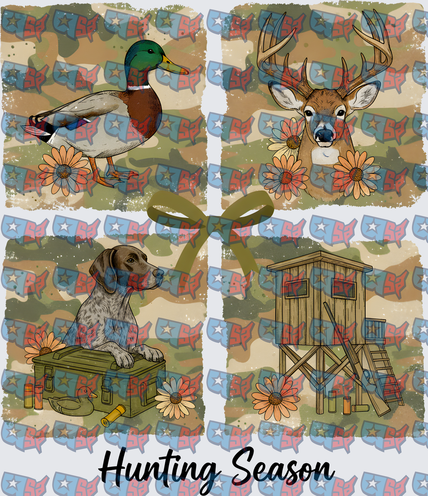 Hunting Season Four Panel Duck Deer Dog Blind (DTF)