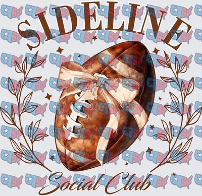 Sideline Social Club Football Bow Floral (DTF)