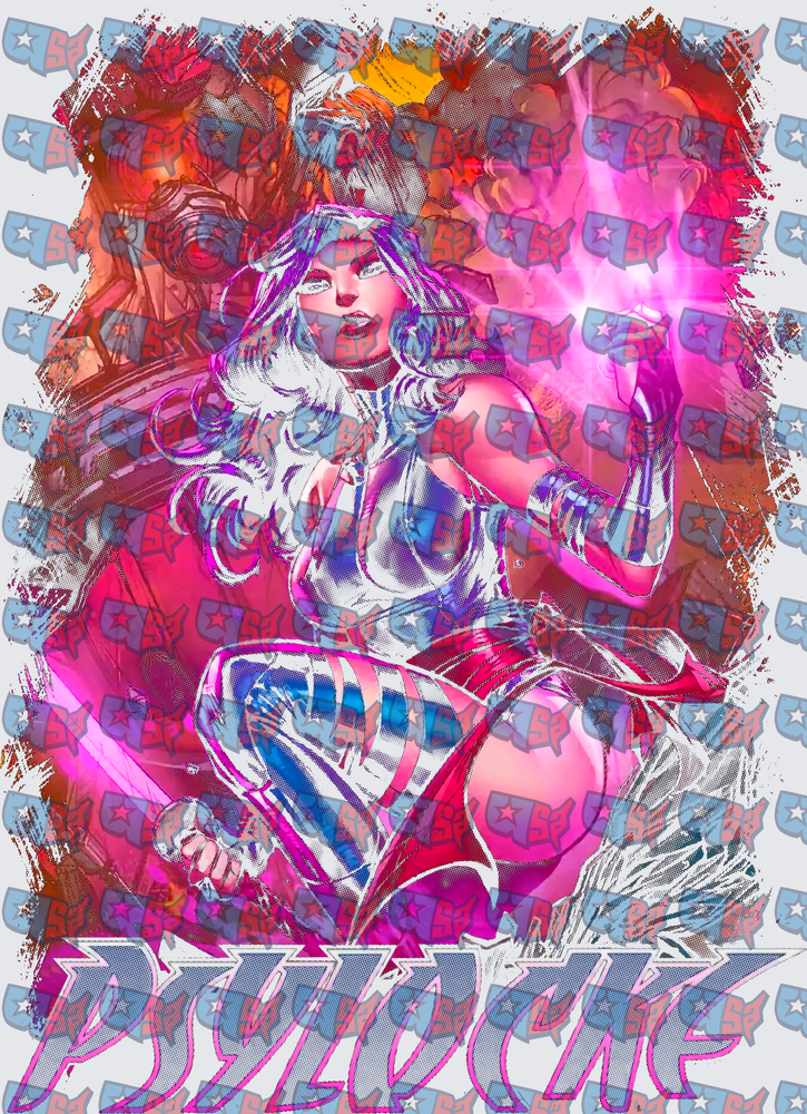 Psychic Telepathic Heroine Glowing Pink Energy Powers (DTF)