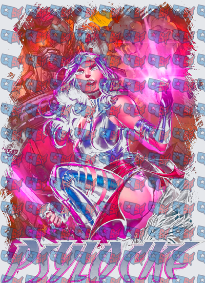 Psychic Telepathic Heroine Glowing Pink Energy Powers (DTF)