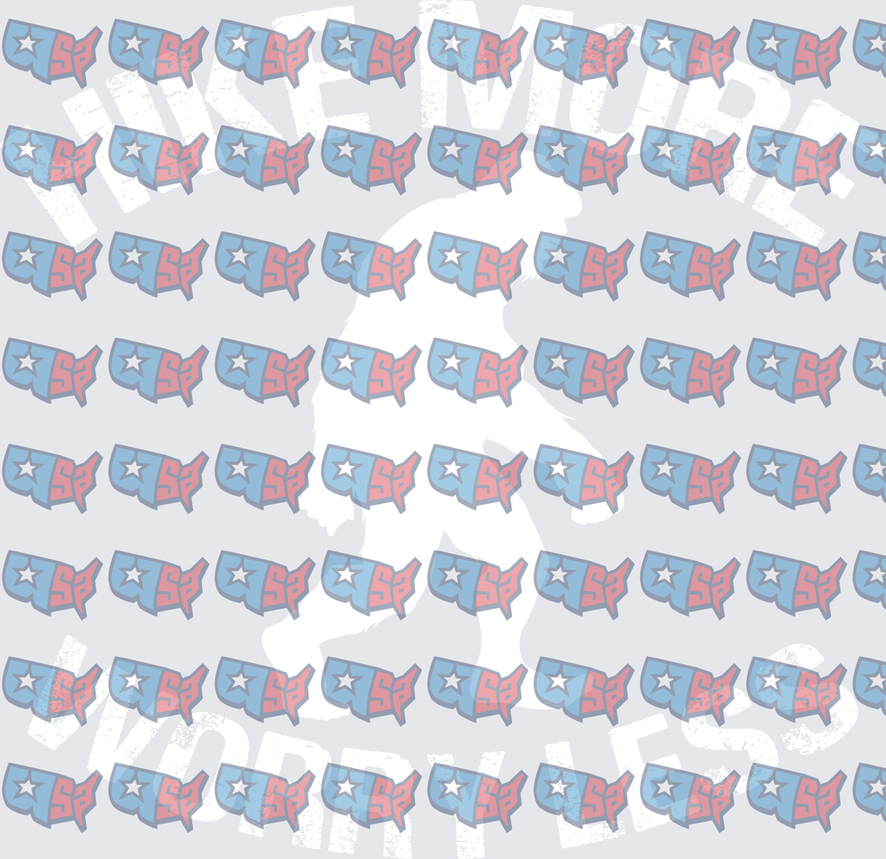 Patriotic USA Map Pattern with Soccer Player Silhouette (DTF)