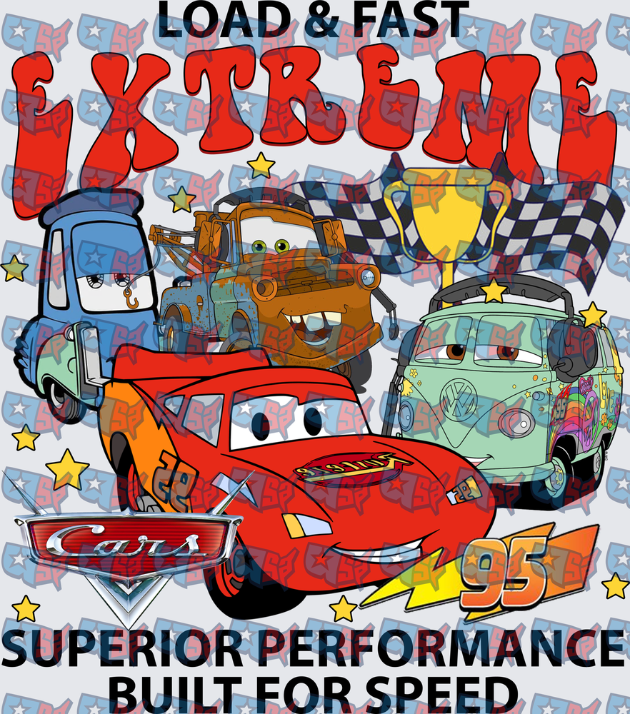 Load & Fast Extreme Racing Cars Superior Performance Built For Speed (DTF)