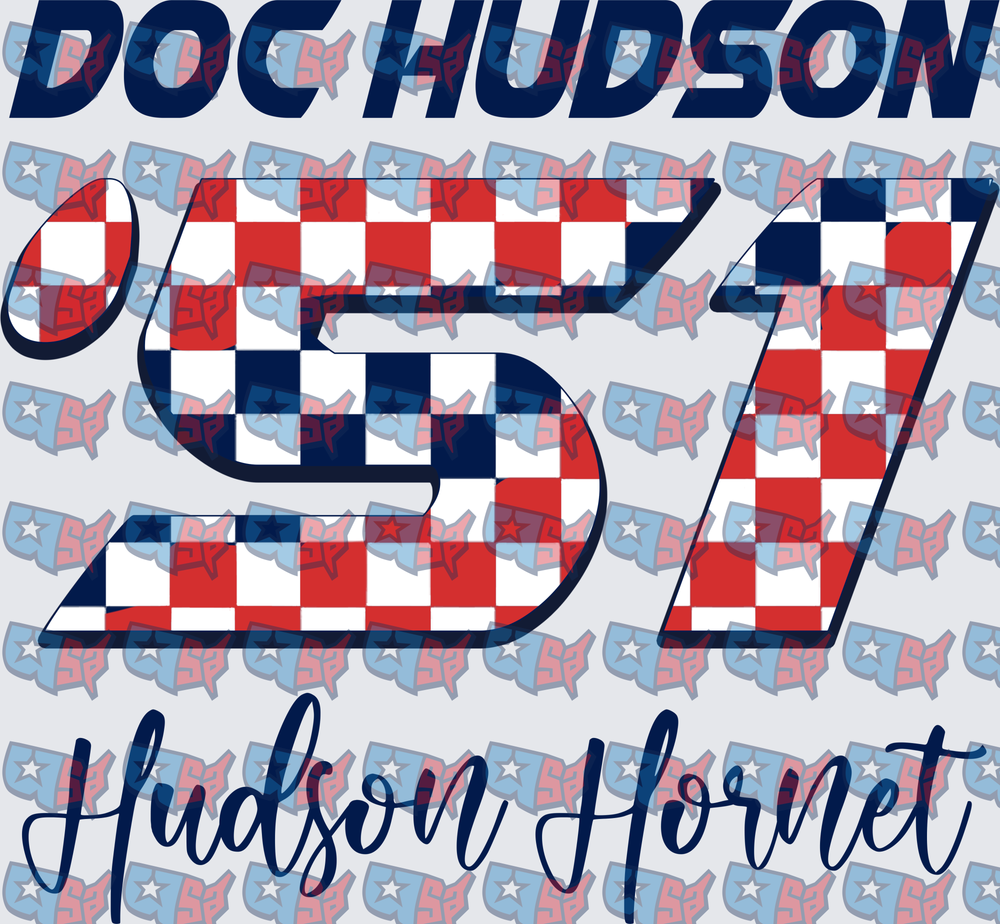 Doc Hudson Hudson Hornet 57 Checkered Racing Design (DTF)