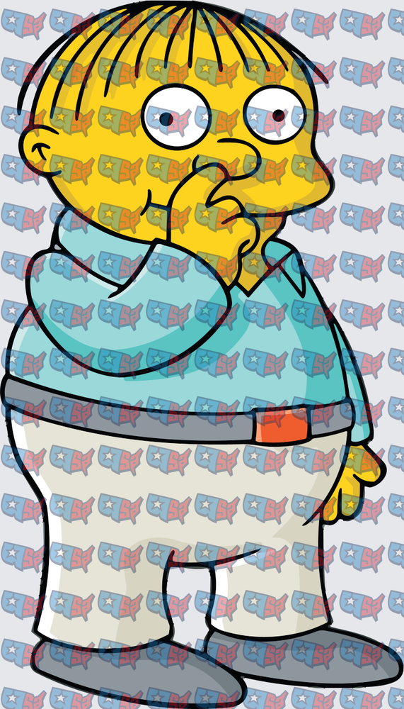 Chubby Yellow Cartoon Boy Finger On Lip (DTF)