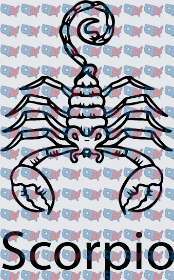 Scorpio Zodiac Scorpion Bold Line Art (DTF)