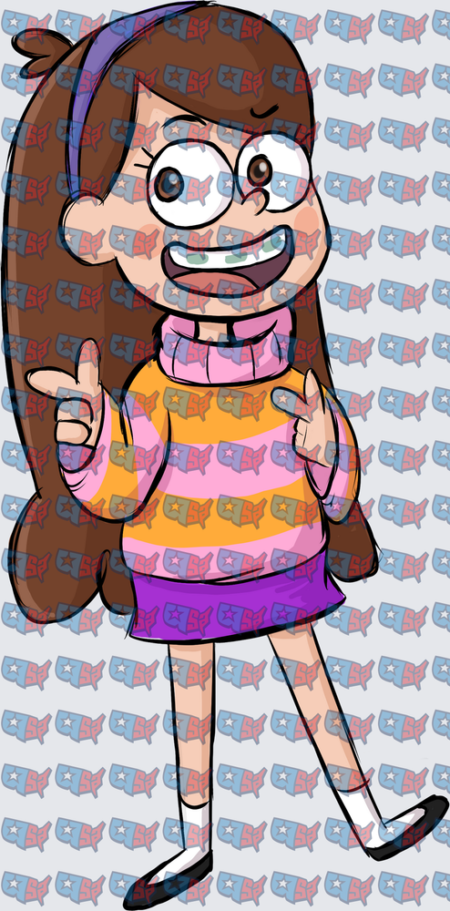 Mabel Pines Gravity Falls Smiling Character Art (DTF)