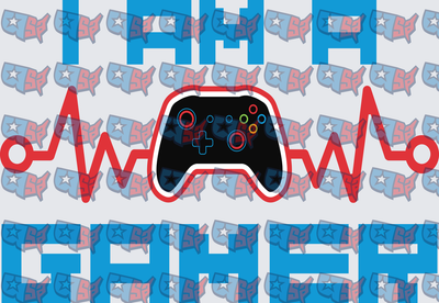 I Am A Gamer Heartbeat Controller Design (DTF)