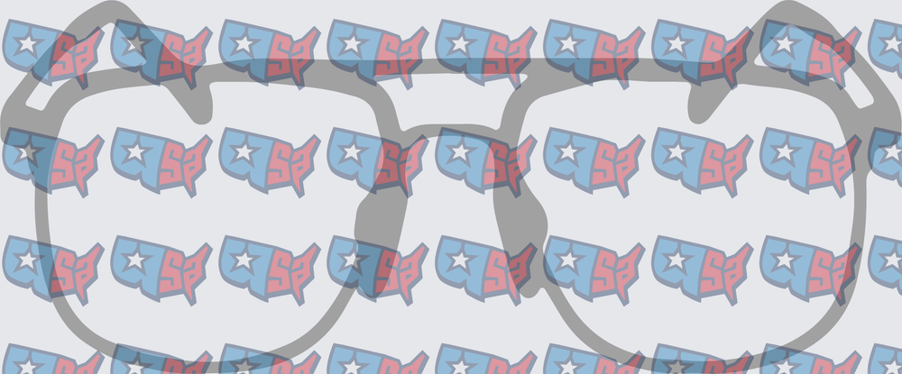 Retro Glasses USA Map Patriotic Pattern (DTF)