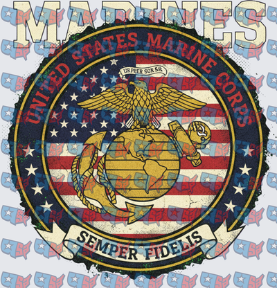 Marines USMC Eagle Globe Anchor Semper Fidelis Flag (DTF)