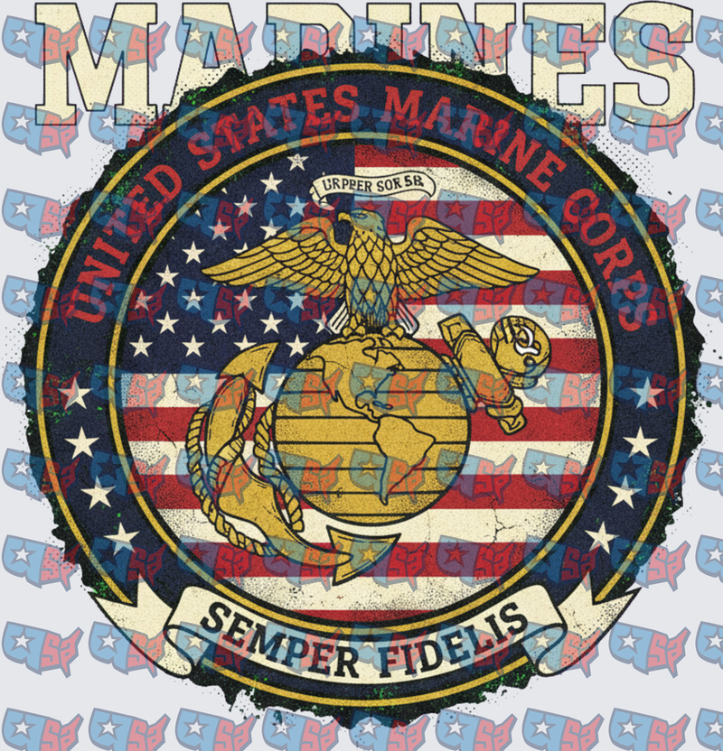 Marines USMC Eagle Globe Anchor Semper Fidelis Flag (DTF)