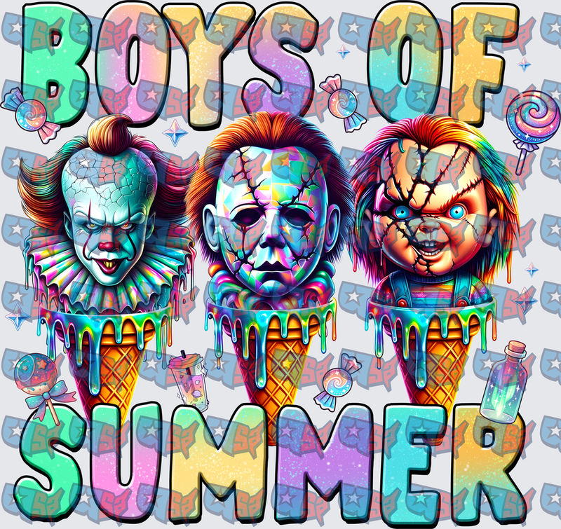 Boys Of Summer Horror Icons Ice Cream Cones (DTF)
