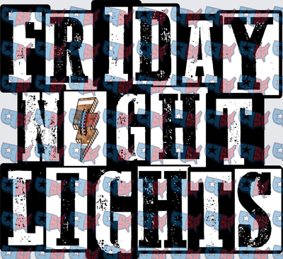Friday Night Lights Distressed Football Lightning Bolt (DTF)