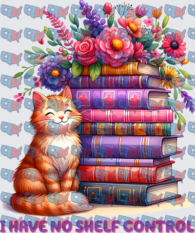 Happy Cat Books Floral I Have No Shelf Control (DTF)