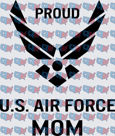 Proud U.S. Air Force Mom Wings Logo (DTF)