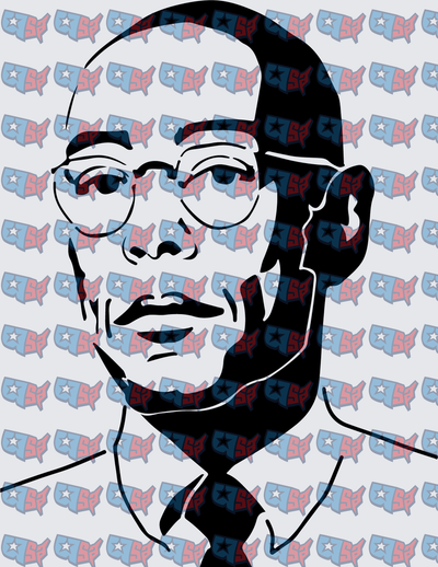 Bold Black Civil Rights Leader Portrait With Glasses (DTF)