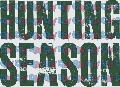 Hunting Season Distressed Bold Text Graphic (DTF)