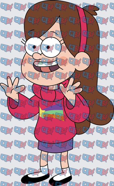 Mabel Pines Gravity Falls Cheerful Pose (DTF)