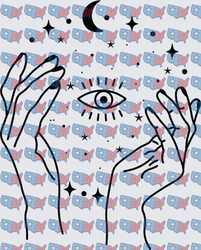 Mystic Eye Hands Crescent Moon Stars (DTF)