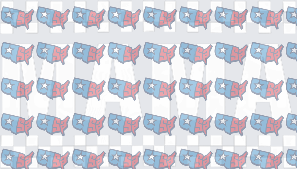 Patriotic USA Map Shape Star Pattern Repeat (DTF)