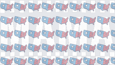 Patriotic USA Map Shape Star Pattern Repeat (DTF)